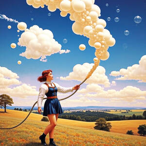 Remembering Summers Working At Grandpa's Cloud Farm... by J Paul DiMaggio