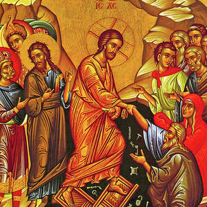 Resurrection in Gold by Munir Alawi