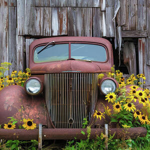 Rustic and rusty vintage car 02 by Matthias Hauser