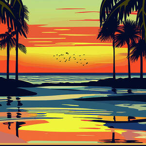 Santa Monica Sunset by Long Shot
