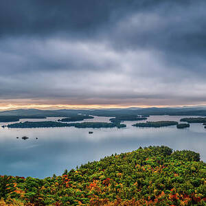 Squam Lake NH, Rattlesnake View by Michael Hubley