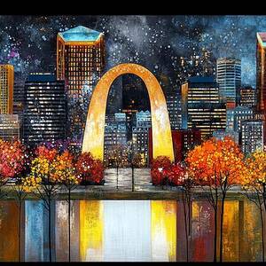 St. Louis Skyline Elegance with Gateway Arch by Jordan Reed