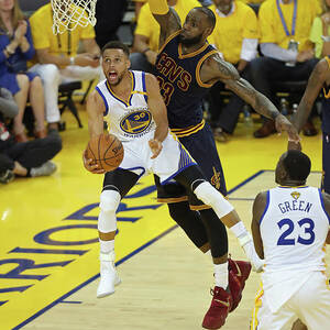 Stephen Curry and Lebron James by Joe Murphy