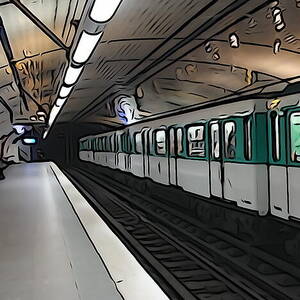 Subway In-Camera Drawing Setting by Matthew Bamberg