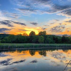 Summer Sunset Reflections by Greg Lane