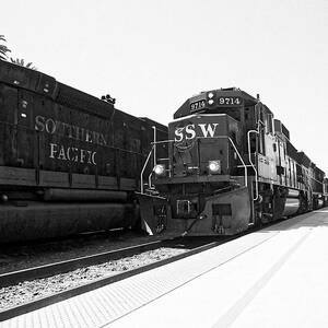 Fallen Flags -- SSW GP60 and SP SD40T-2 Locomotives in San Luis Obispo, California by Darin Volpe
