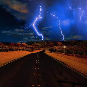 Thunder Storm in the Desert 2 by James Sage
