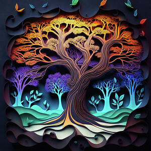 Tree of Life - Paper Quilling by Peggy Collins