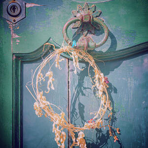Vintage Door Knocker Cinque Terre Italy by Joan Carroll