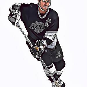 Wayne Gretzky Edmonton Oilers Watercolor Strokes Pixel Art 1 Mixed