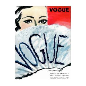 A Vintage Vogue Magazine Cover Of A Woman Photograph by Carl Oscar ...