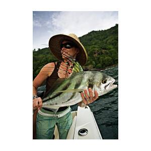 A Women Fishing In Sunglasses And Straw Photograph by Chris Ross - Pixels