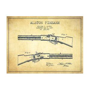 Man Cave Alston Rifle Patent Art Print Firearm 1887 Blueprint Details about   Shotgun Patent 