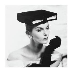 Anne St. Marie Wearing A Givenchy Hat by Henry Clarke