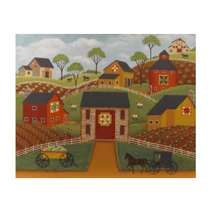 Barn Quilts Painting by Mary Charles - Fine Art America