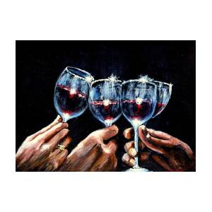 Cheers Two Red Wine Glasses, Toast Canvas Print / Canvas Art by Domin domin  - Fine Art America