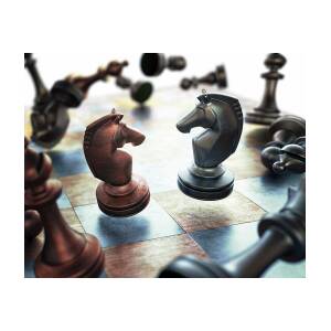 Knight Chess Pieces Poster by Ktsdesign - Fine Art America