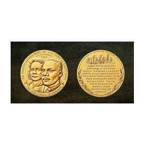 Martin Luther King Jr and Coretta Scott King 1 1/2" Commemorative Bronze Medal 