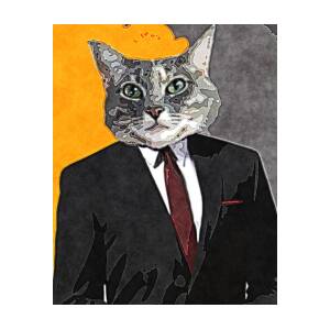 F.E.O. Feline Executive Officer Digital Art by David G Paul | Fine Art ...