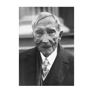 John D. Rockefeller At 88 by Underwood Archives