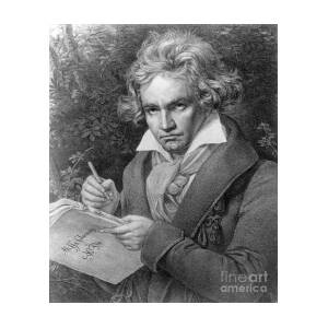 Stieler Portrait of Ludwig van Beethoven Wood Framed Canvas Print Repro 11x14