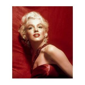 Marilyn Monroe in Red Digital Art by Georgia Fowler | Pixels