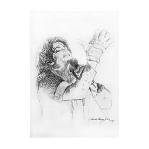Michael Jackson Passion Sketch by David Lloyd Glover