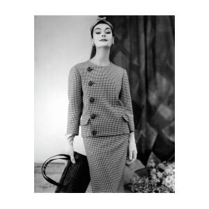 Model Wearing A Balenciaga Suit Photograph by Henry Clarke - Fine Art ...