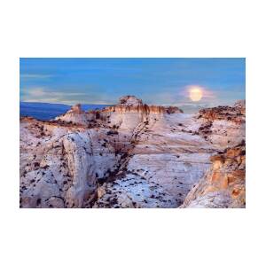Moon Rising Over Escalante Staircase Painting by Bob and Nadine ...
