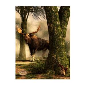 Moose and Squirrel Digital Art by Daniel Eskridge