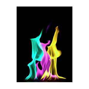colorful flames fire