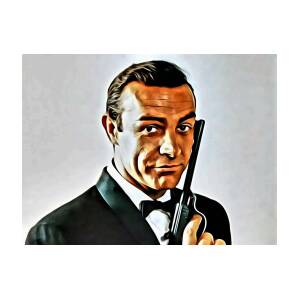 Sean Connery as James Bond Painting by Florian Rodarte - Fine Art America