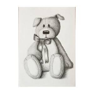 Stuffed Toy Dog Drawing by Jeanette K - Pixels