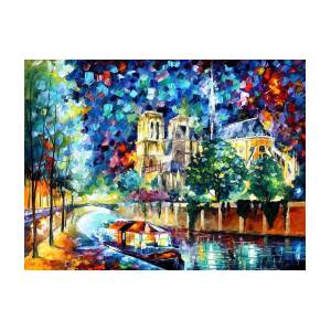 The River of Paris - ORIGINAL Oil Painting On Canvas By Leonid Afremov ...