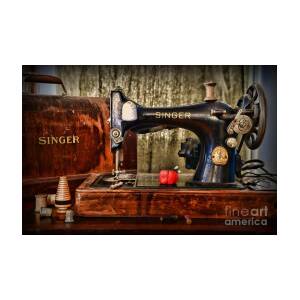 Vintage Leather Sewing Machine by Paul Ward