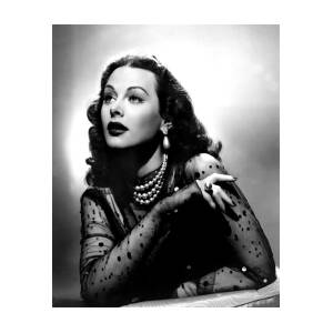HEDY LAMARR THE CONSPIRATORS 1944 ACTRESS 8x10" HAND COLOR TINTED PHOTOGRAPH 