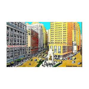 Macy's Department On Herald Square New York City Around 1940 Painting ...
