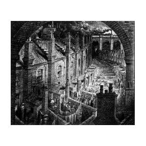Slums Of London, Engraving By Gustave Photograph by Everett - Fine Art ...