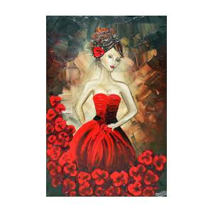 The Dancer in the Red Dress Painting by Christine Bell - Fine Art America