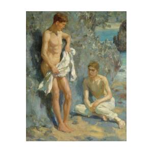After The Bath Painting By Henry Scott Tuke Fine Art America