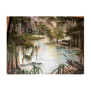 Black & White swamp scene  Louisiana art, Louisiana swamp, Pouring art