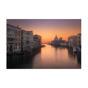 PHOTOGRAPHY CITYSCAPE VENICE ITALY SUNRISE DAWN SUN CANAL PRINT POSTER MP3341B 