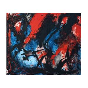 Abstract in Red Blue Black Art Print by Joe Michelli - Fine Art America