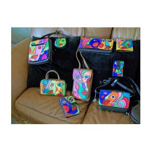 Assorted hand painted purses Sculpture by Lisa Day - Pixels