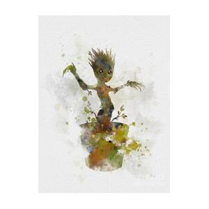Baby Groot Mixed Media by My Inspiration - Fine Art America