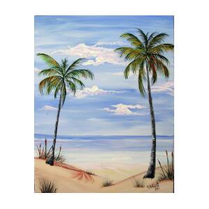 Beach scene Painting by Gloria E Barreto-Rodriguez - Fine Art America