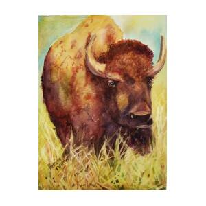Bison or Buffalo Painting by Patricia Pushaw - Fine Art America