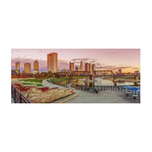 Columbus Ohio Skyline At Sunset Photograph By Scott Mcguire