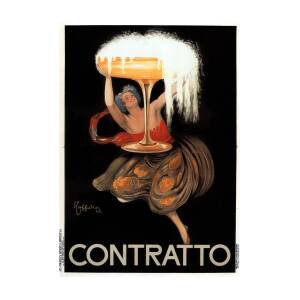 Contratto Canelli Vermouth Liquor Vintage Advertising Art Poster Print Giclée 