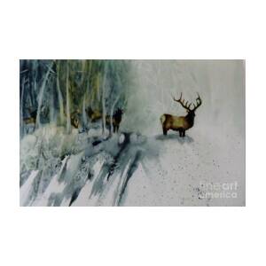 Elk With In Painting by Lynne Parker | Fine Art America
